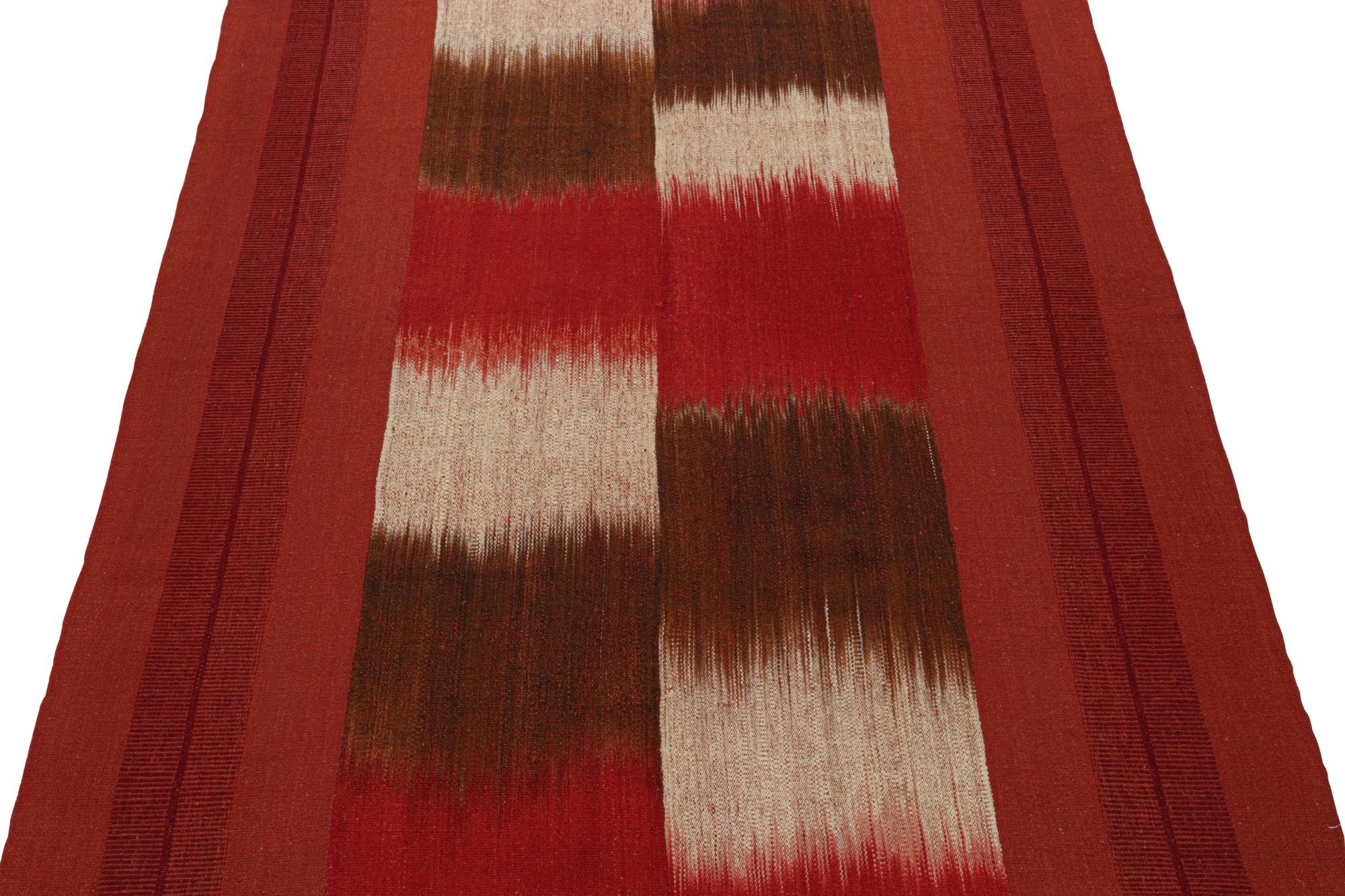 Ce tapis kilim contemporain 6x8 est issu d'une nouvelle collection passionnante des tissages plats modernes de Rug & Kilim. 

Sur le Design : 

Tissé à la main en laine, ce nouveau style de notre Collection 