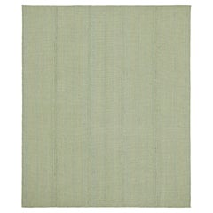 Rug 
Kilim
s Contemporary Kilim in Seafoam Green und Blue Textural Stripes