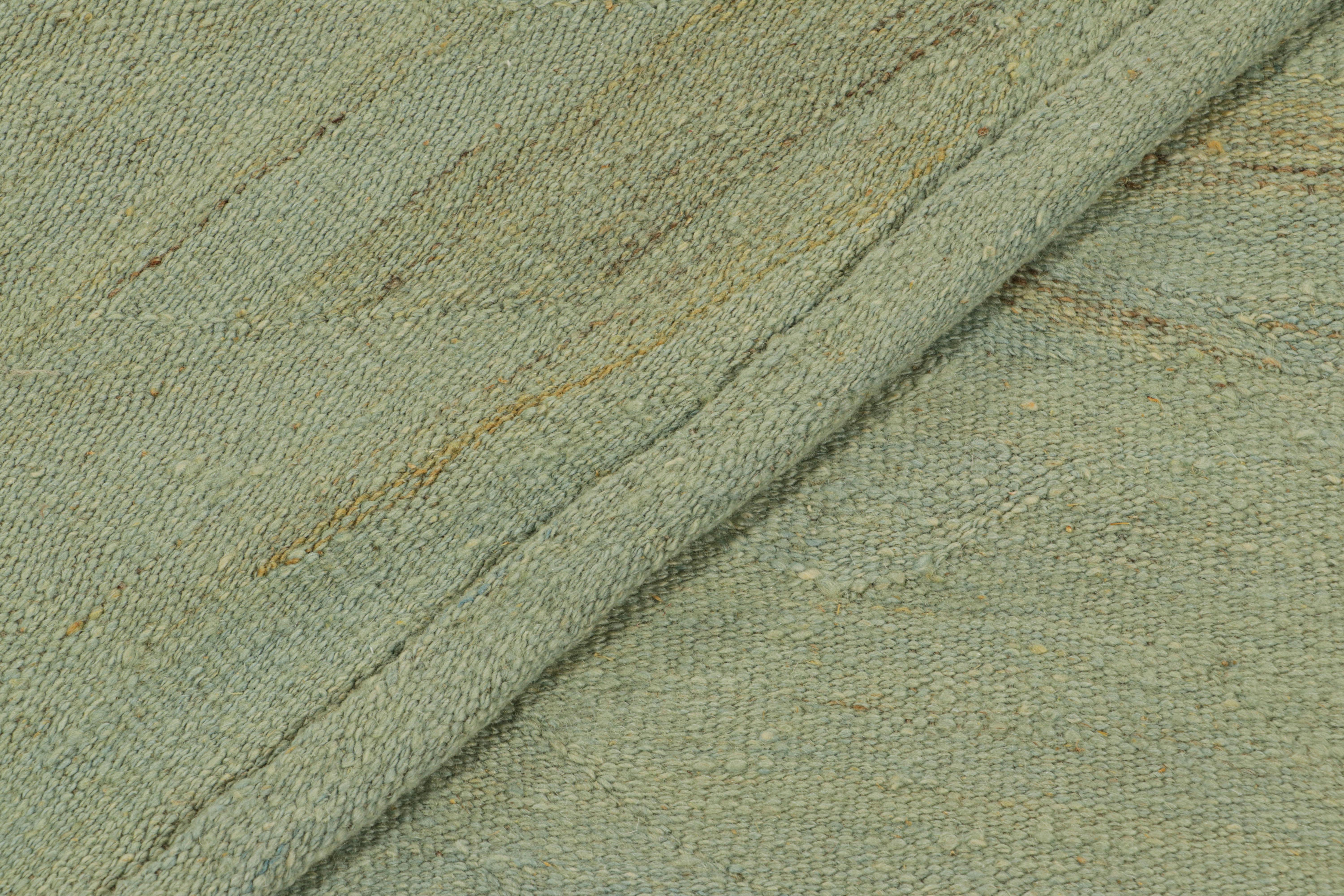 Kilim contemporáneo de Rug & Kilim en tonos verde agua y azul y estrías Siglo XXI y contemporáneo en venta