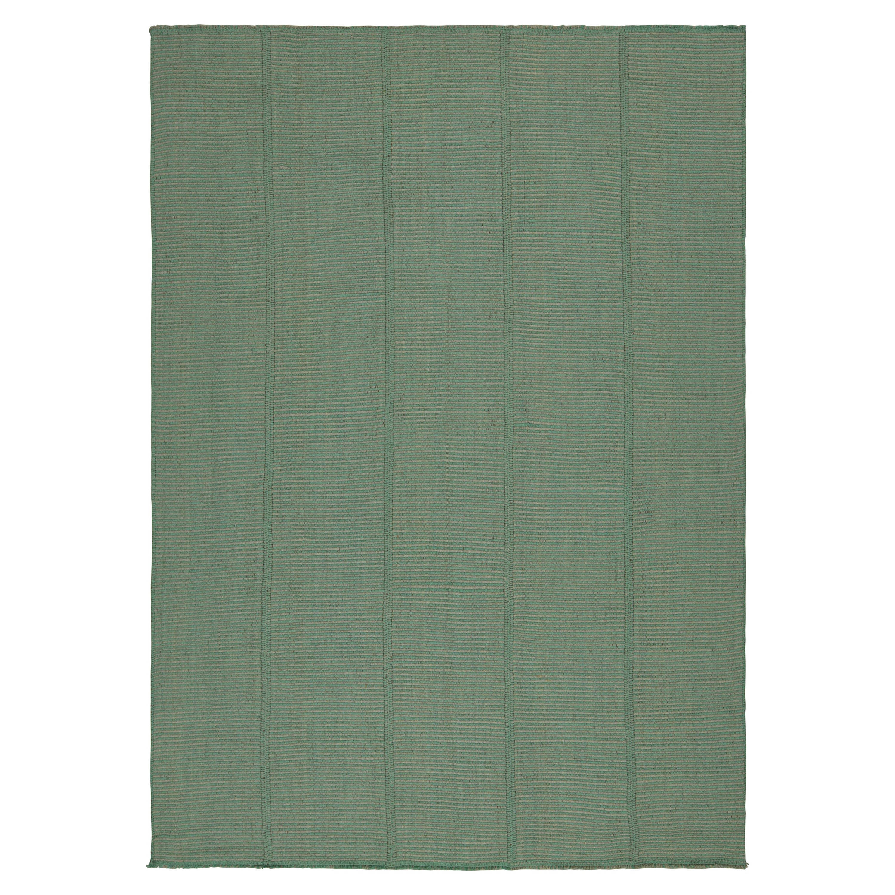 Rug & Kilim's Contemporary Kilim, in Teal and Seafoam (en anglais)  Accents