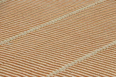 Rug & Kilim’s Contemporary Kilim in Textural Orange and White Stripes