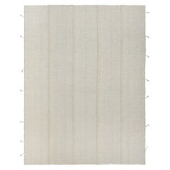 Rug
Kilim
s Contemporary Kilim in texturierten weißen Streifen, beige-braune Akzente