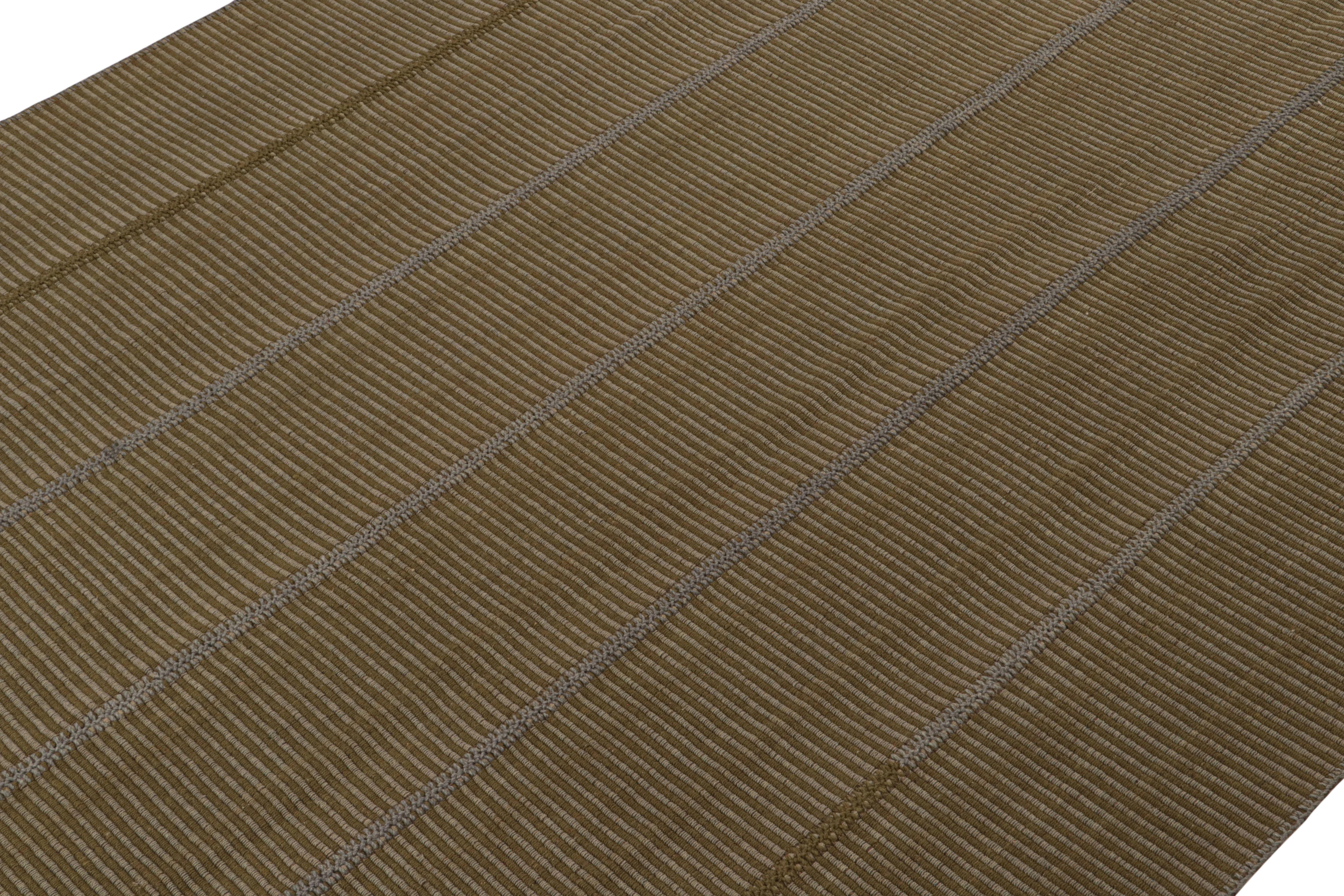 Tissé à la main en laine, un design Kilim 9x12 d'une nouvelle collection inventive de tissage plat contemporain de Rug & Kilim.

Sur le Design : 

Appelé affectueusement 