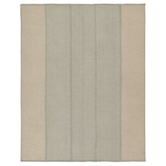 Rug & Kilim’s Contemporary Kilim in White & Blue