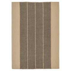 Rug & Kilim - Tappeto Kilim contemporaneo a strisce beige e nere