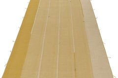 Rug & Kilim’s Contemporary Kilim Rug in Beige and Mustard Stripes