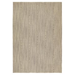 Rug & Kilim’s Contemporary Kilim Rug in Beige-Brown with Gray Accents