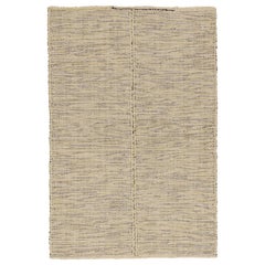 Rug & Kilims Contemporary Kilim Rug in Beige with Black and Yellow Accents
