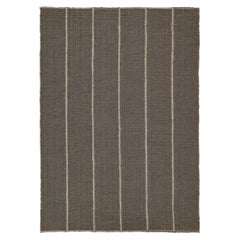 Zeitgenössischer Kilim-Teppich von Rug & Kilim in Schwarz mit beigefarbenen Streifen