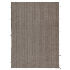 Rug & Kilim - Tappeto Kilim contemporaneo grigio con accenti marroni