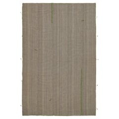 Rug & Kilim’s Contemporary Kilim Rug in Gray with Green and Brown Accents