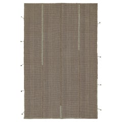 Rug & Kilim - Tappeto Kilim contemporaneo grigio con accenti marroni e blu