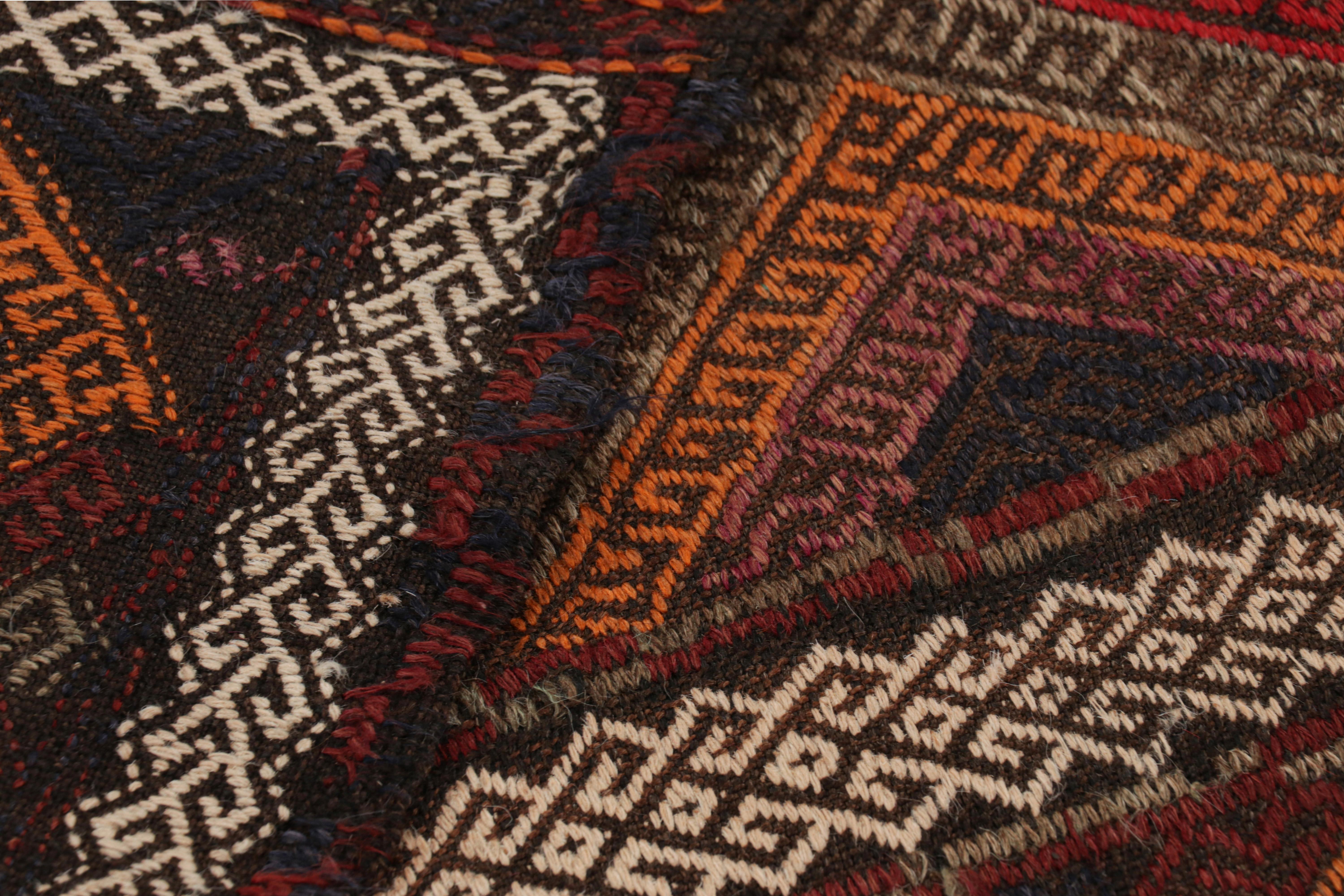Wool Rug & Kilim’s Contemporary Kilim Rug with Polychromatic Geometric Pattern For Sale