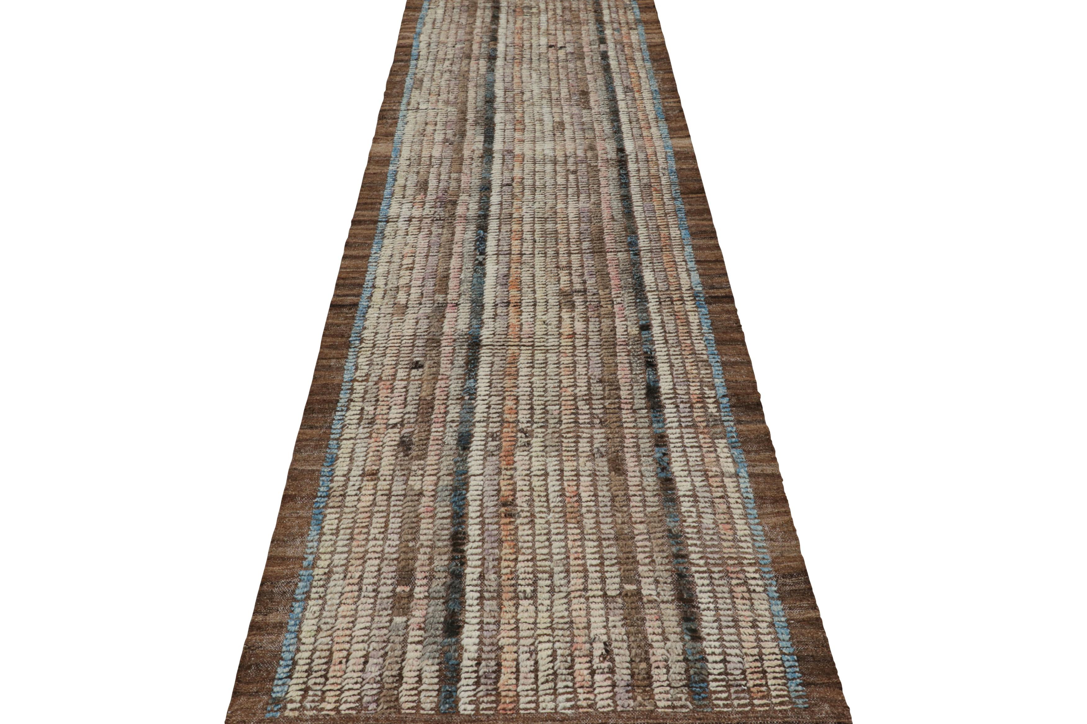Afghan Tapis de course contemporain en Kilim de Rug & Kilim à rayures et à bandes multicolores en vente