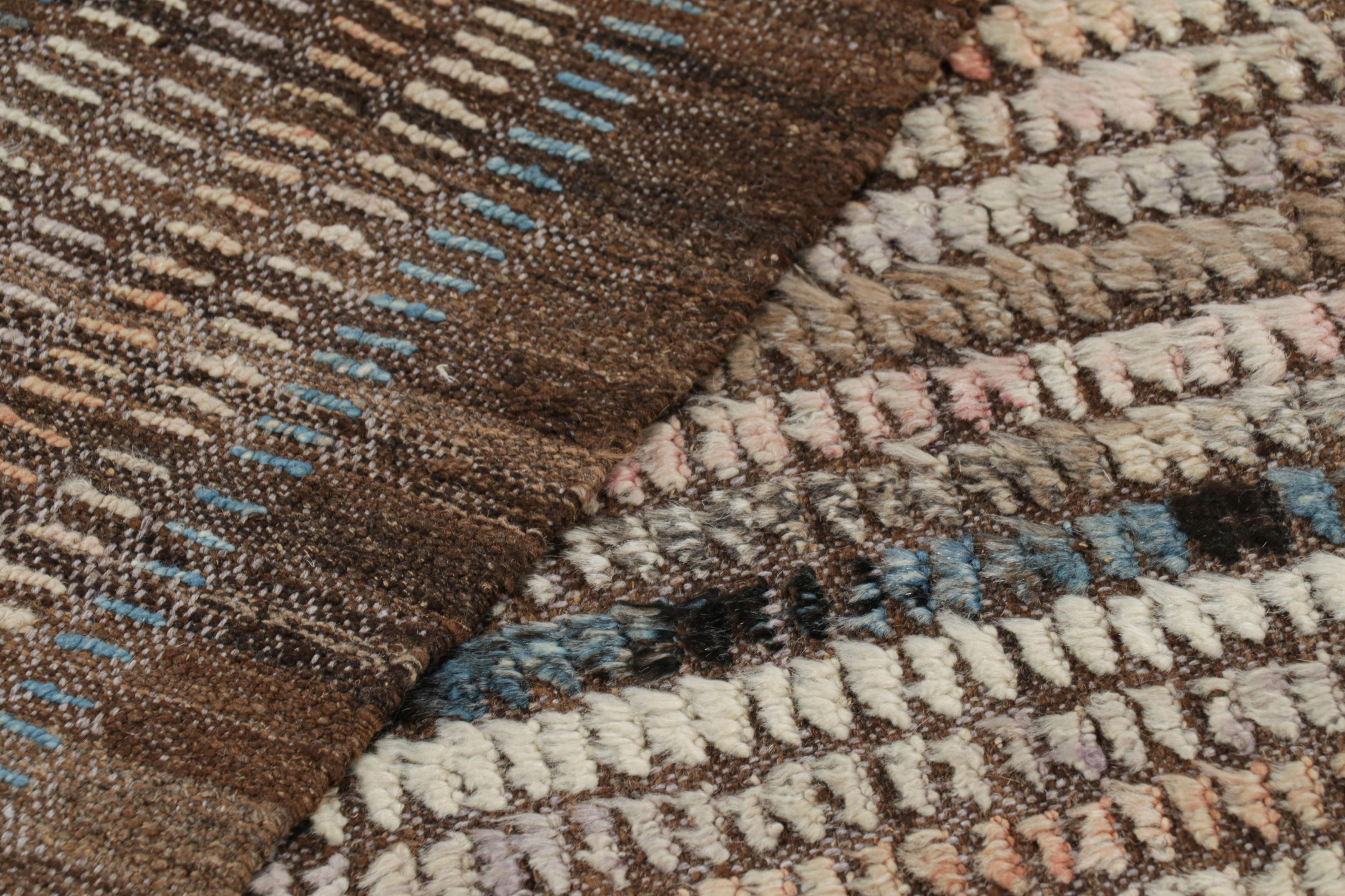 Laine Tapis de course contemporain en Kilim de Rug & Kilim à rayures et à bandes multicolores en vente