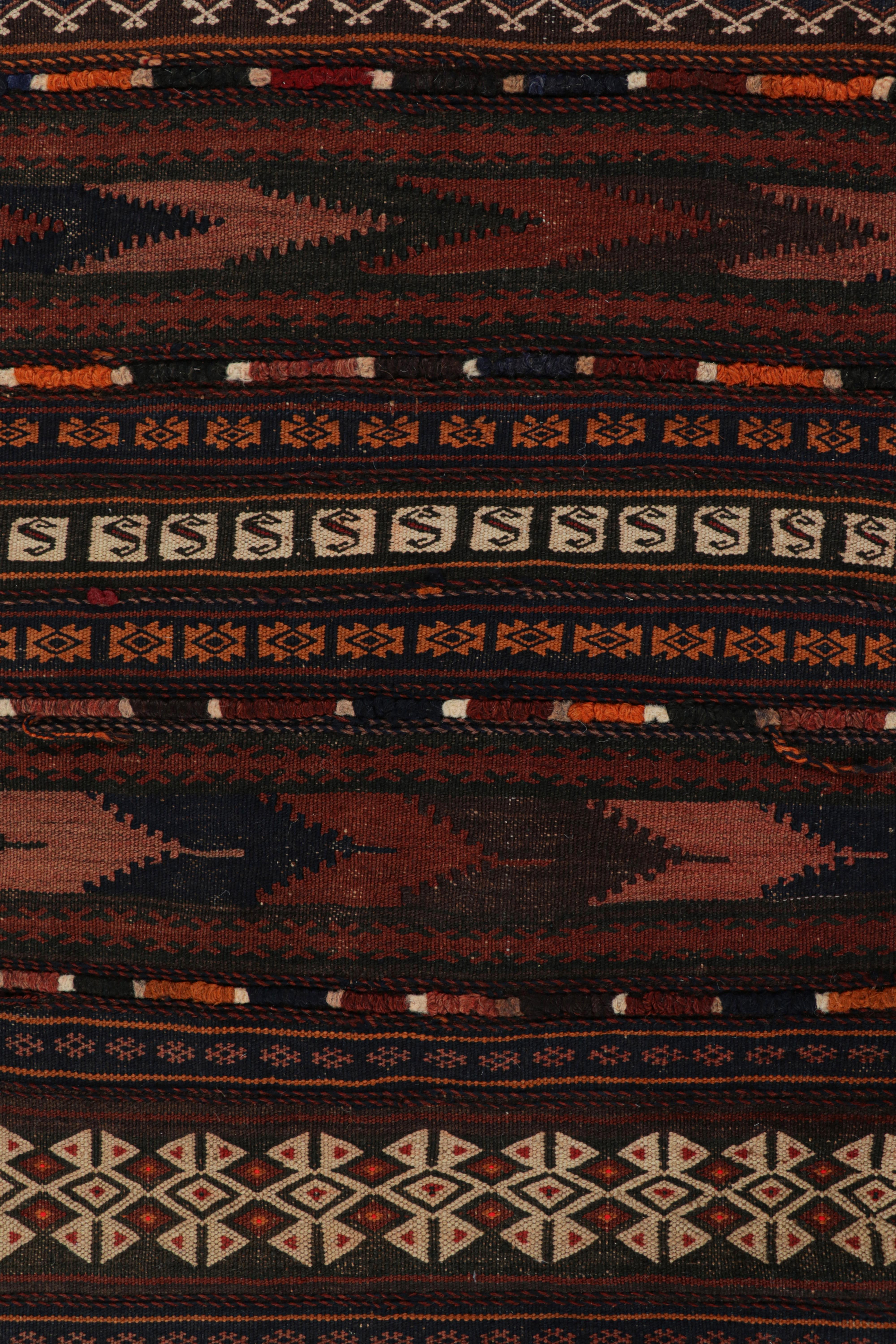Rug & Kilim’s Contemporary Kilim Runner Rug with Polychromatic Geometric Stripes In New Condition For Sale In Long Island City, NY