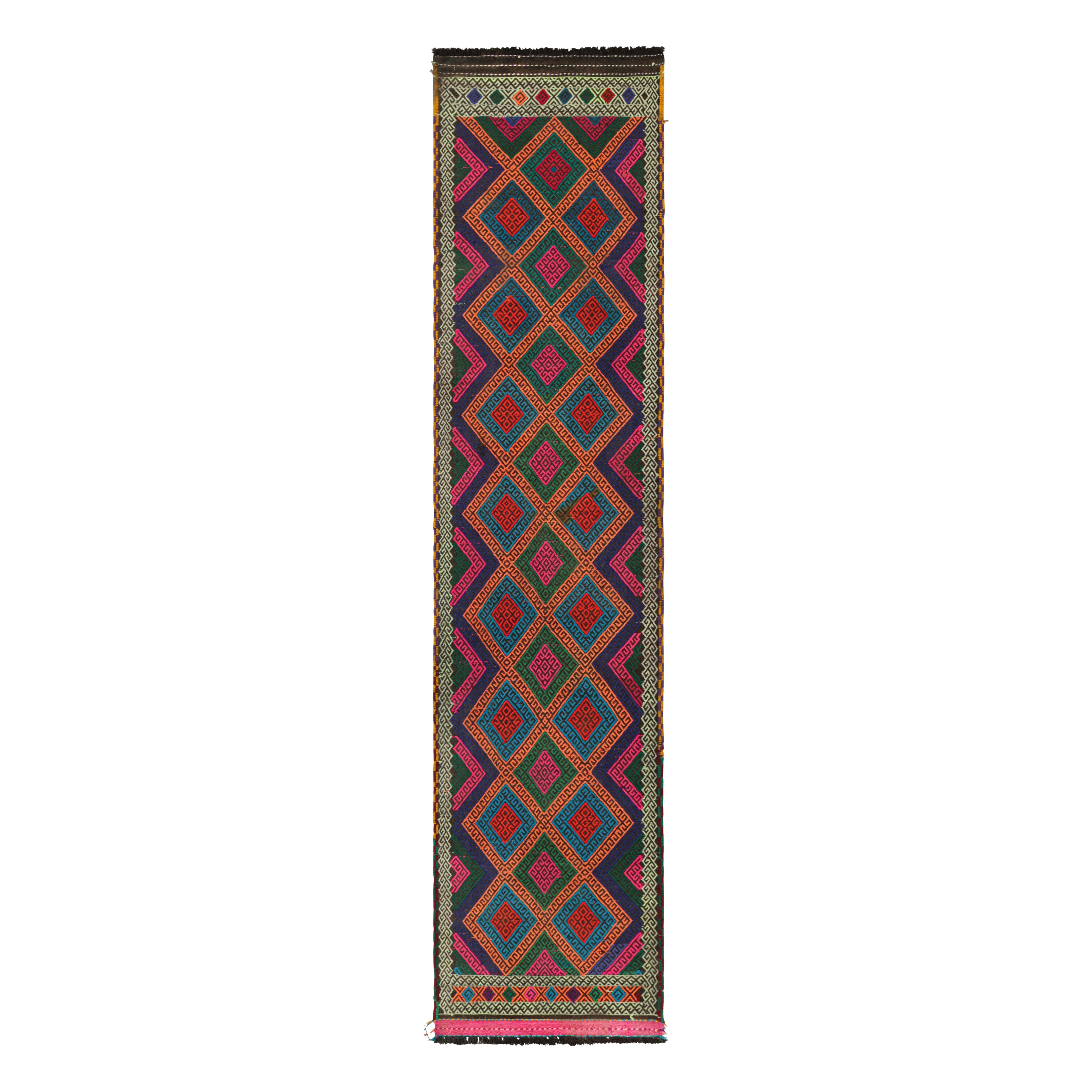Rug
Kilim
s Contemporary Kilim Runner mit polychromen geometrischen Medaillons