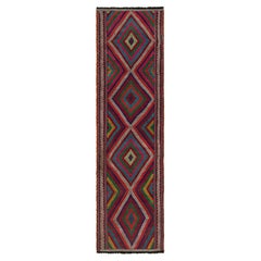 Rug & Kilim’s Contemporary Kilim Runner with Polychromatic Geometric Medallions