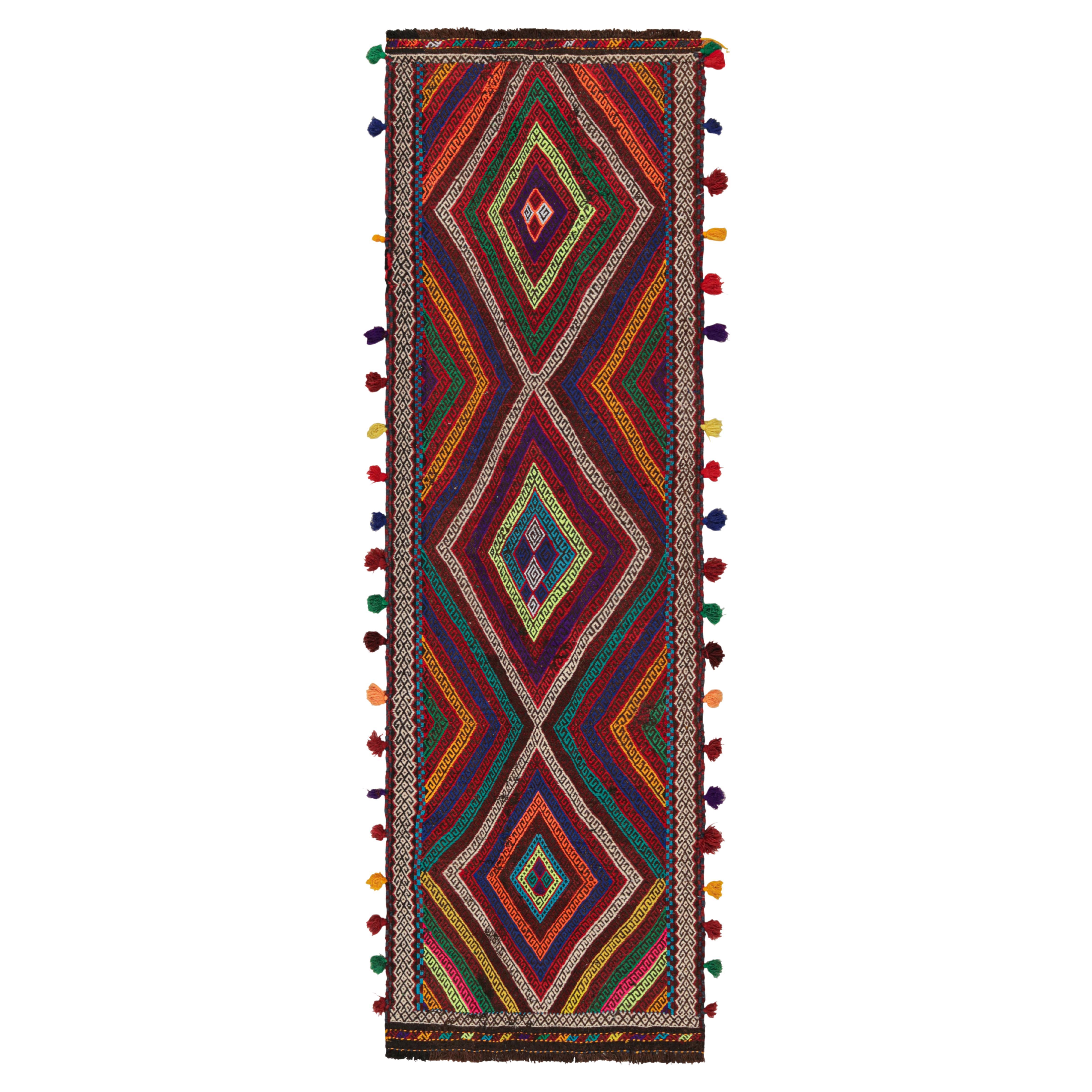 Rug
Kilim
s Contemporary Kilim Runner mit polychromen geometrischen Medaillons