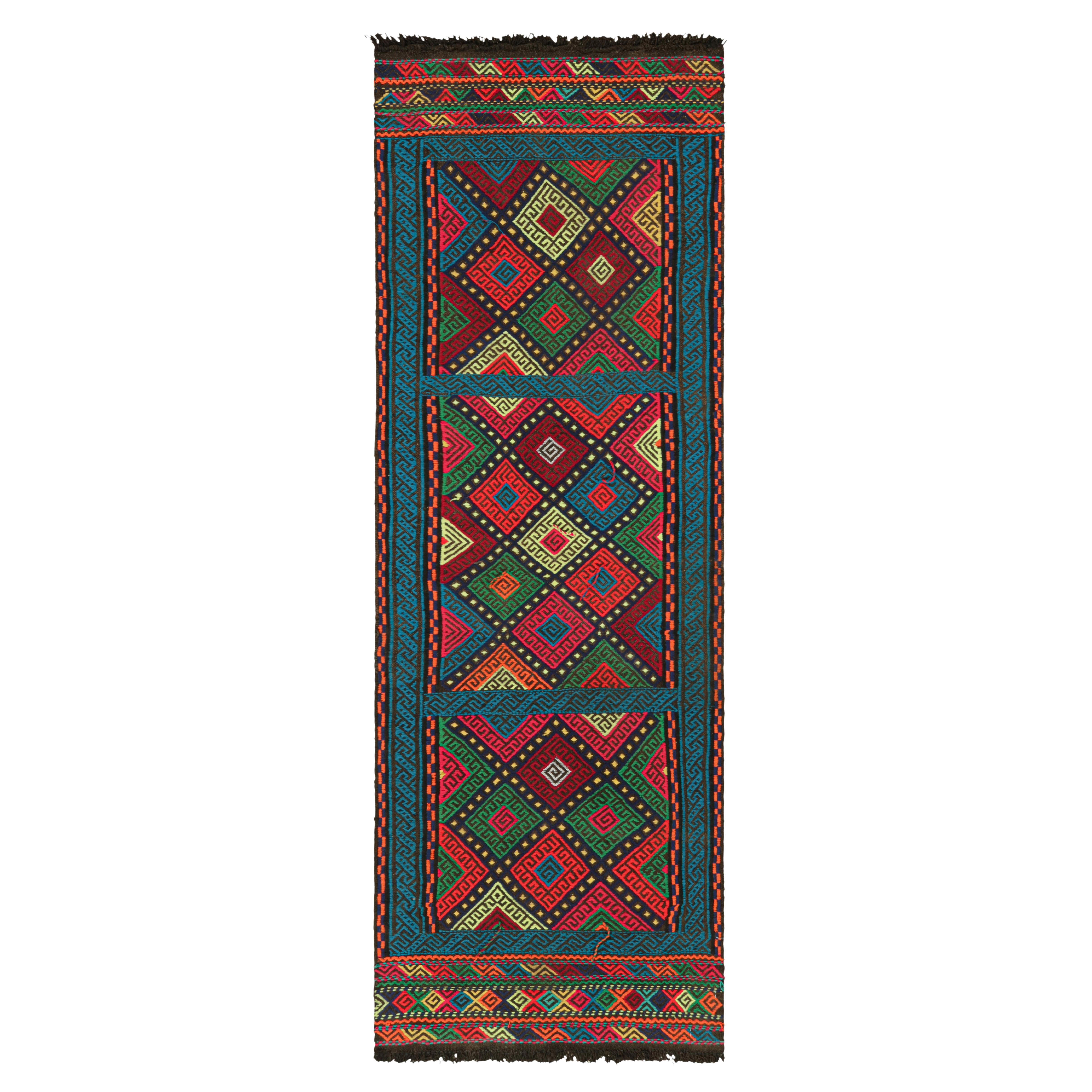 Rug
Kilim
s Contemporary Kilim Runner mit polychromen geometrischen Medaillons