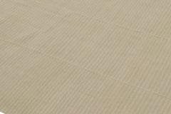 Rug & Kilim’s Contemporary Kilim, Textural Cream White and Light Blue Stripes