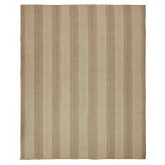 Rug & Kilim è un kilim contemporaneo con strisce beige e taupe e accenti marroni.