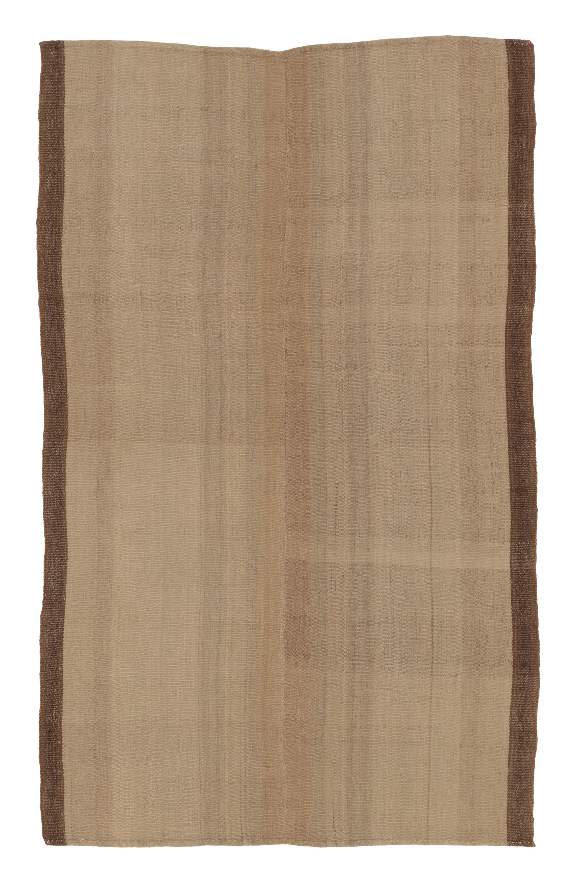 Pre-owned Rug & Kilim 's Contemporary Kilim With Bold Borders In Beige & Brown