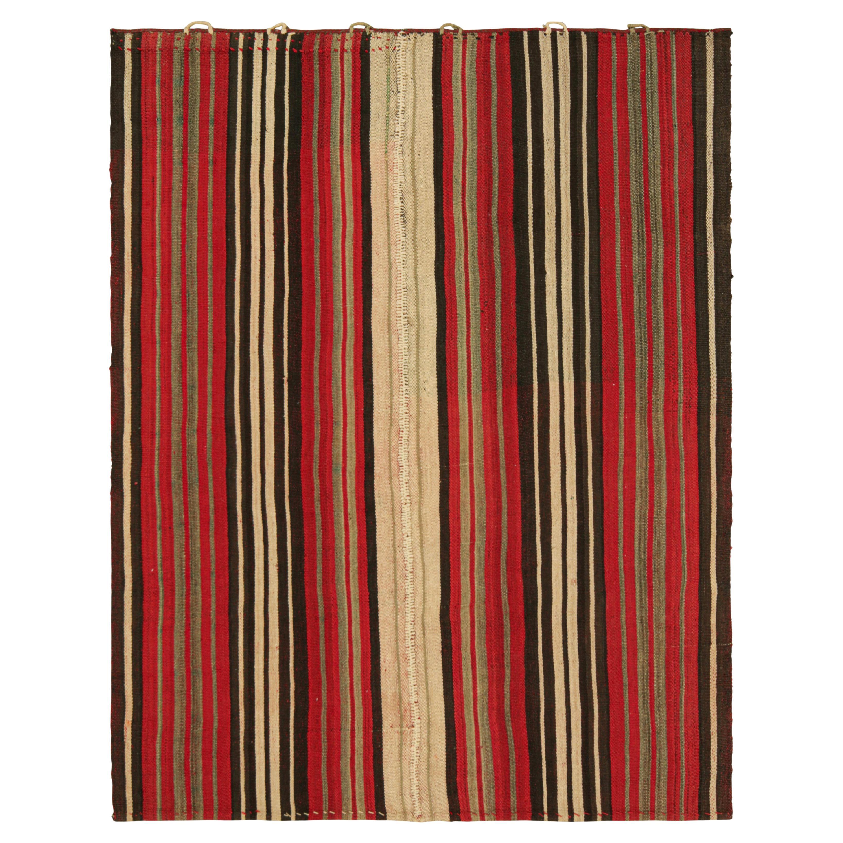 Rug
Kilim
s Contemporary Kilim mit roten, beigen und braunen Strukturstreifen