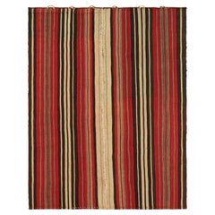 Rug 
Kilim
s Contemporary Kilim mit roten, beigen und braunen Strukturstreifen