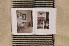 Rug & Kilim’s Contemporary Kilim with Striped Central Column in Black