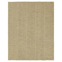 Rug 
Kilim: Kilim contemporaneo a strisce in beige, oro e nero