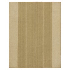 Rug 
Kilim
s Contemporary Kilim mit Streifen in Grün und Beige-Braun-Akzenten
