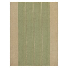 Rug 
Kilim
s Contemporary Kilim mit Streifen in Grün und Braun
