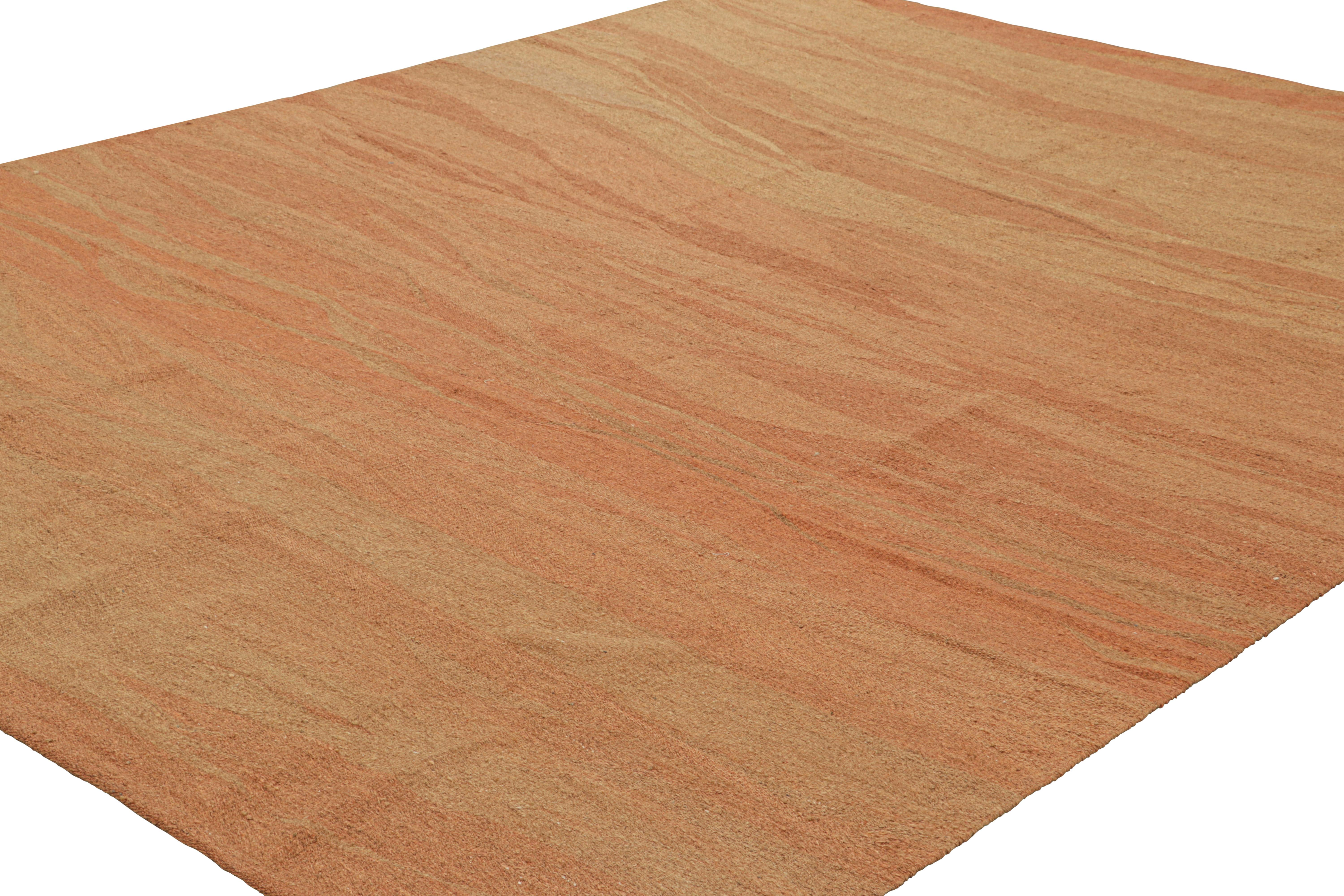 Kilim contemporáneo de Rug & Kilim con rayas en tonos marrones Turco en venta