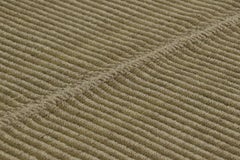 Rug & Kilim’s Contemporary Kilim with Textural Beige and Chartreuse Stripes