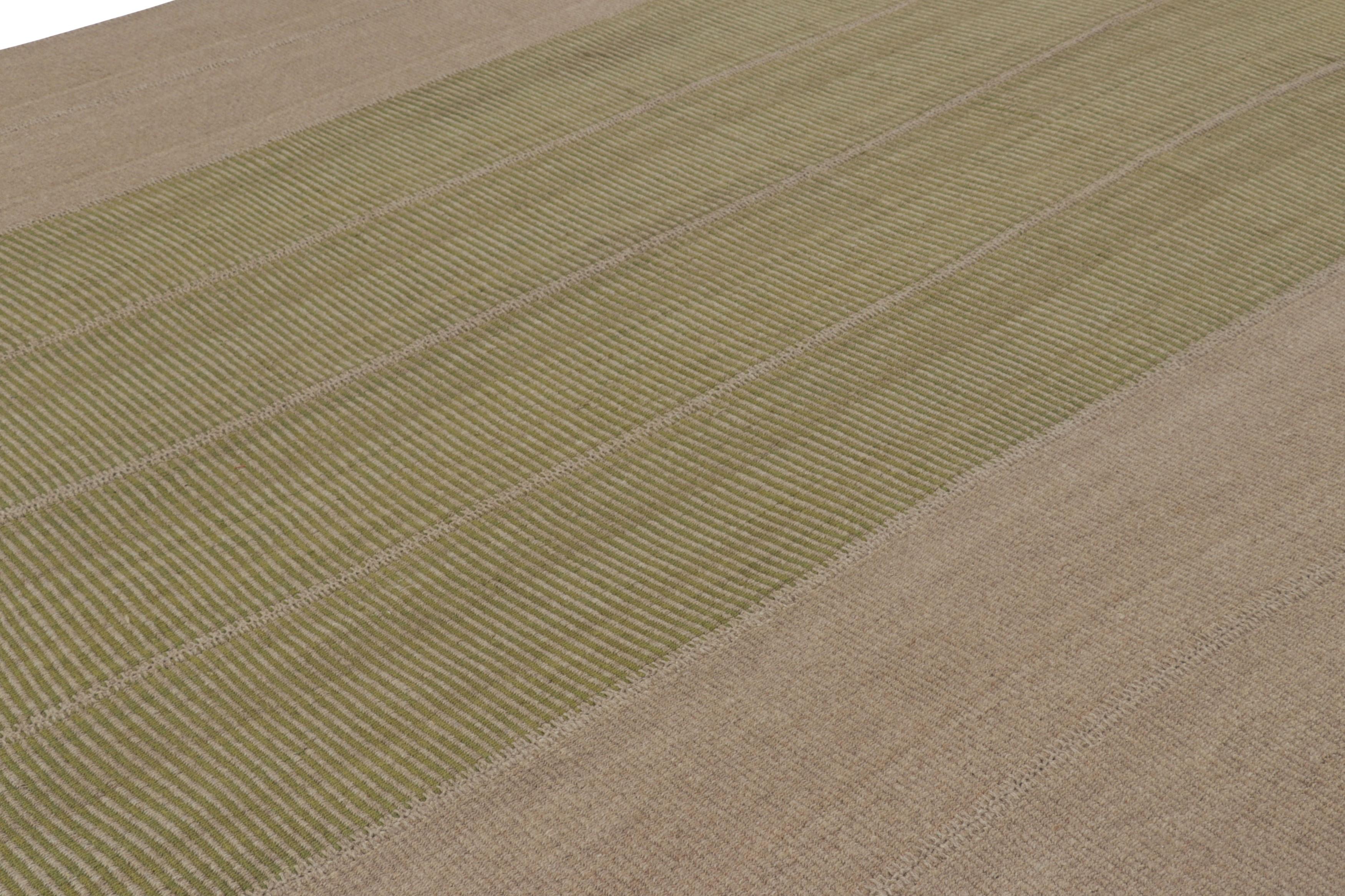 Tejido a mano en lana, este Kilim contemporáneo de 12x14 pertenece a una nueva y emocionante colección de tejido plano a medida de Rug & Kilim.

Sobre el diseño:

