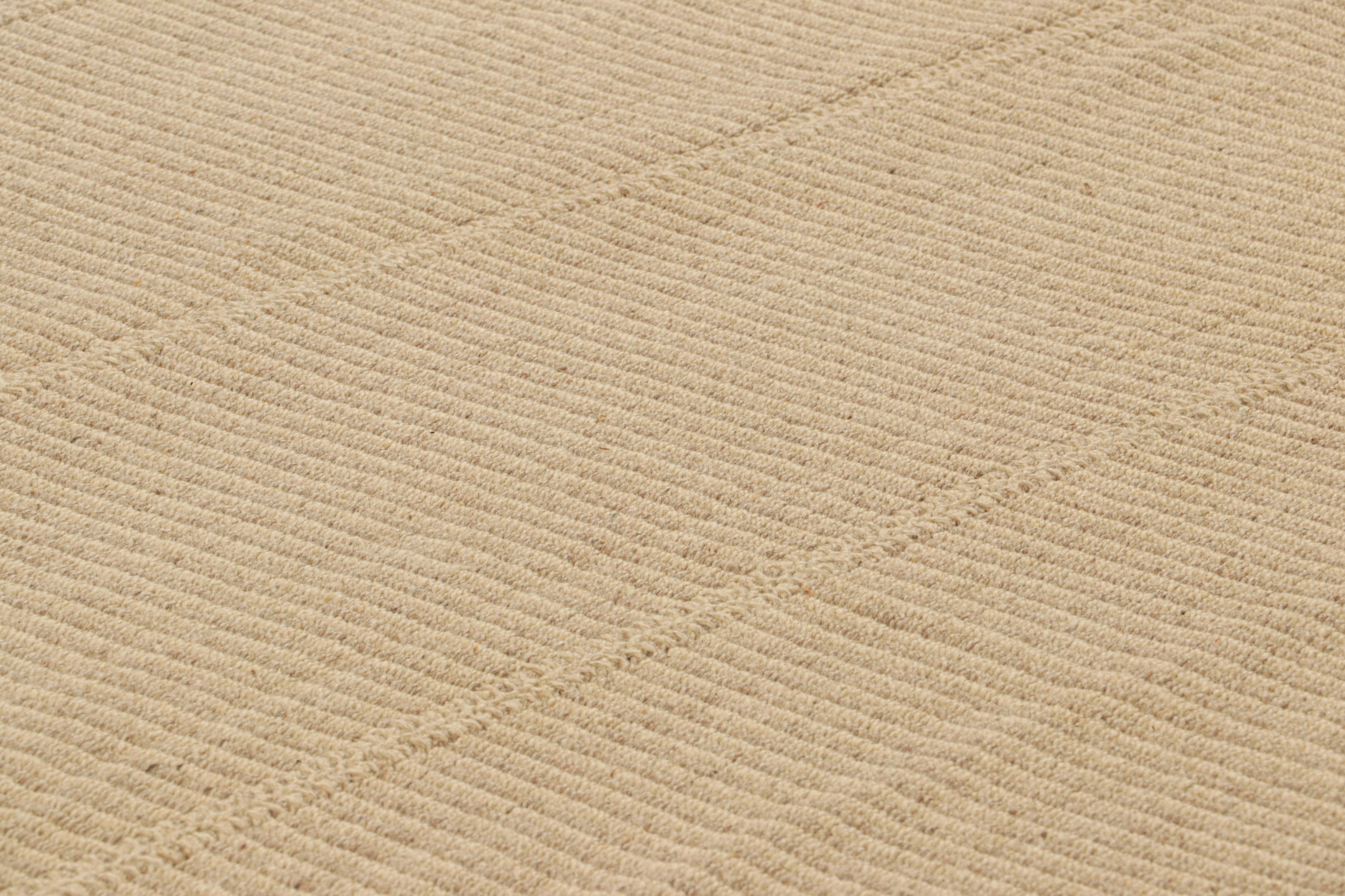 Handwoven in wool, this 9x12 contemporary Kilim is from an exciting new custom-capable flatweave collection by Rug & Kilim.

On the Design:

“Rez Kilim” represents a contemporary homage to Turkish and Persian panel-weaving styles in a textural