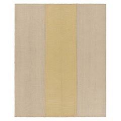 Rug 
Kilim
s Zeitgenössischer Kelim mit strukturierten beigen und gelben Streifen