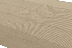 Rug & Kilim’s Contemporary Kilim with Textural Beige Stripes
