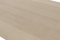 Rug & Kilim’s Contemporary Kilim with Textural Beige Stripes