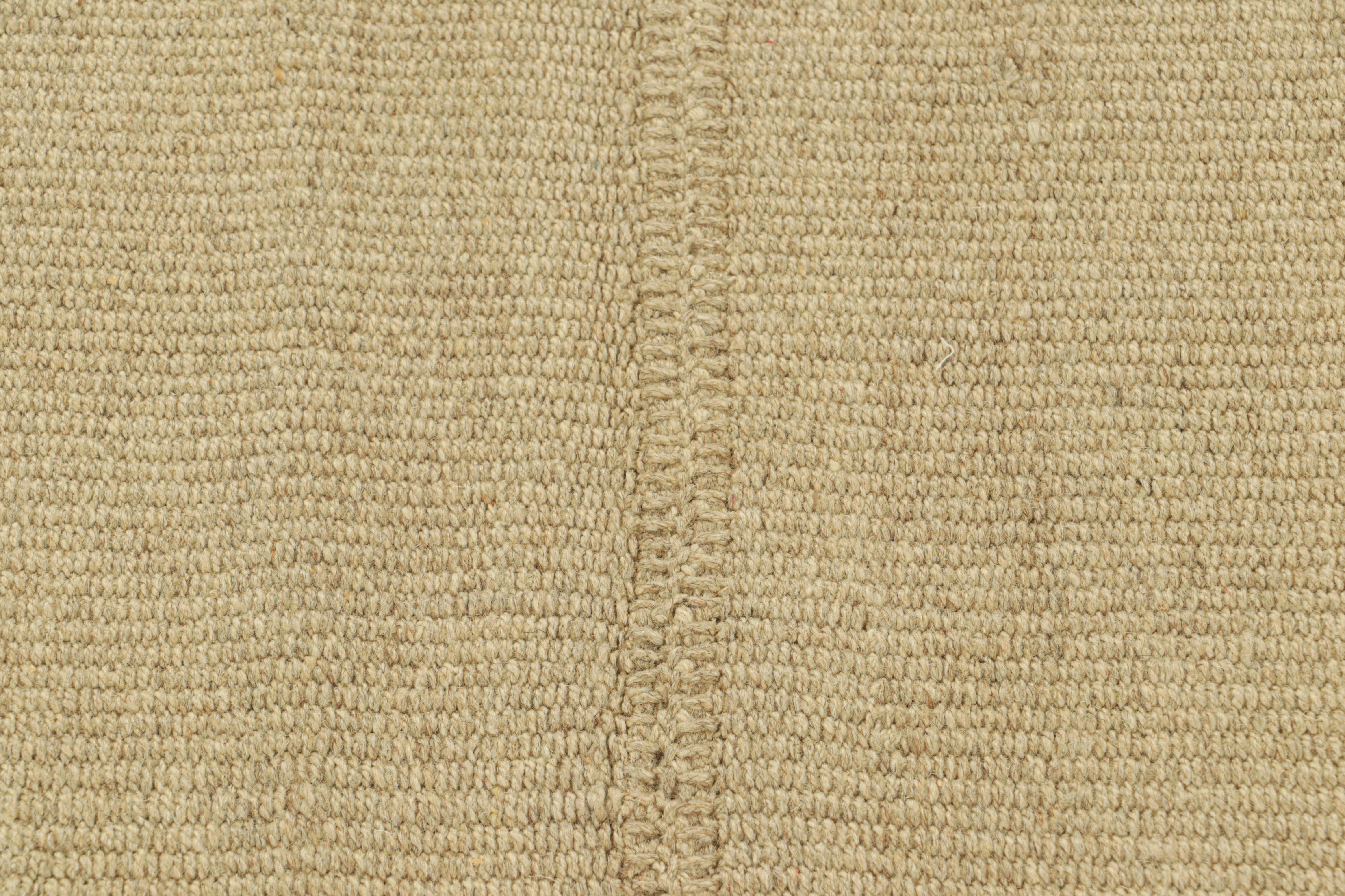 Kilim contemporáneo de Rug & Kilim con rayas beige texturadas Moderno en venta