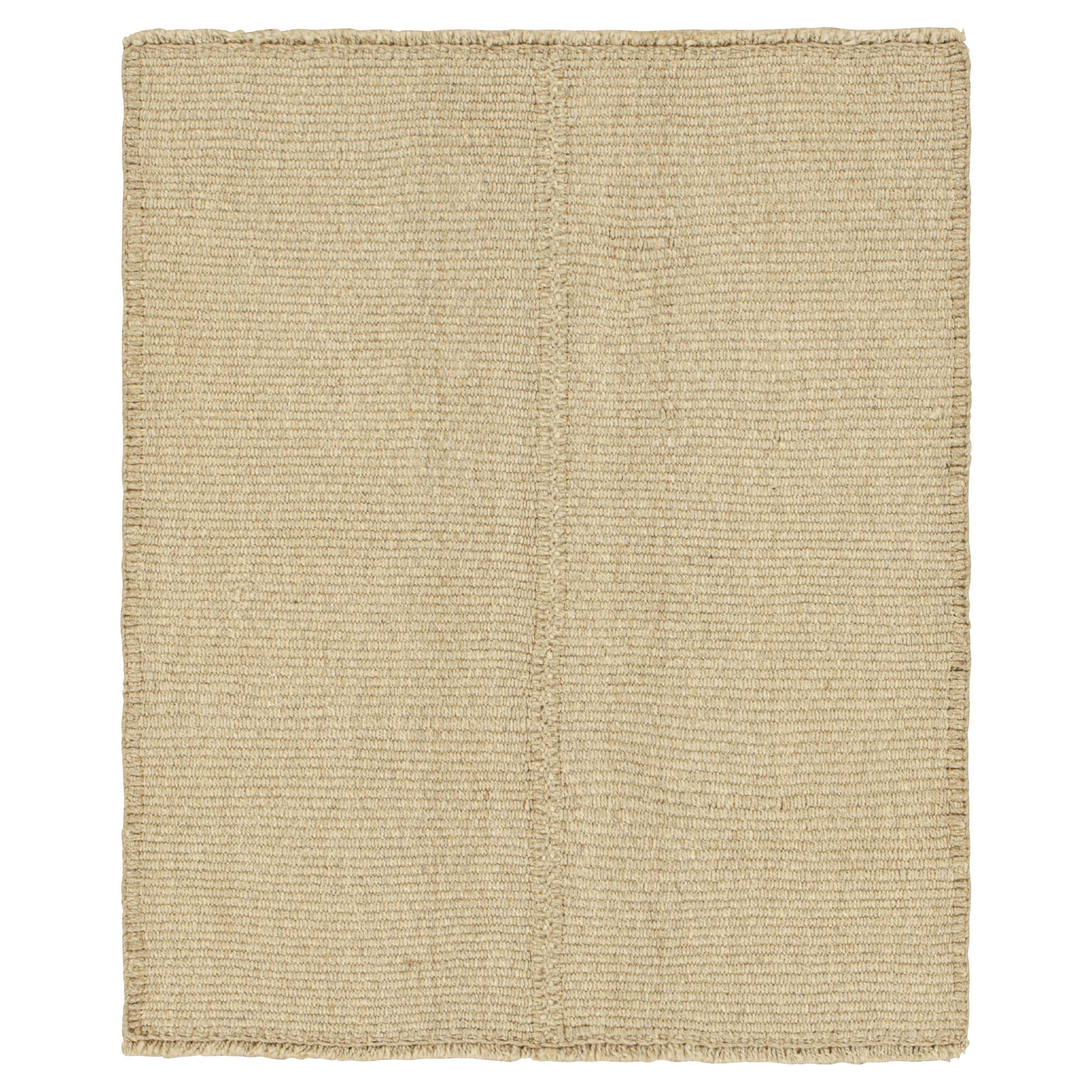 Rug & Kilim’s Contemporary Kilim with Textural Beige Stripes