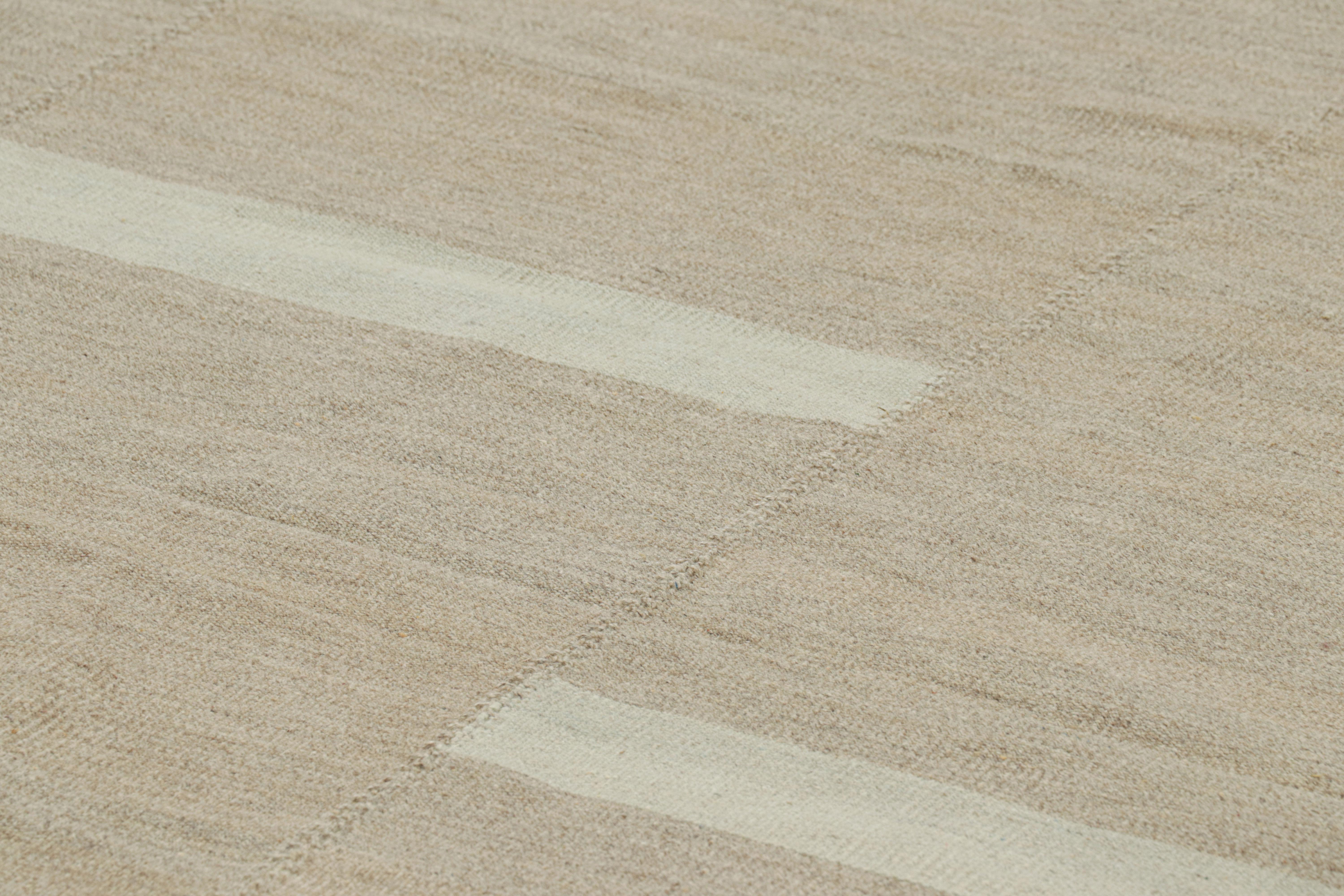 Handwoven in wool, this 7x11 contemporary Kilim is from an exciting new custom-capable flatweave collection by Rug & Kilim.

On the Design:

“Rez Kilim” represents a contemporary homage to Turkish and Persian panel-weaving styles in a textural