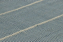 Rug & Kilim’s Contemporary Kilim with Textural Blue, White and Green Stripes