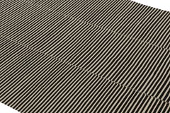 Rug & Kilim’s Contemporary Kilim with Textural Cream and Black Stripes
