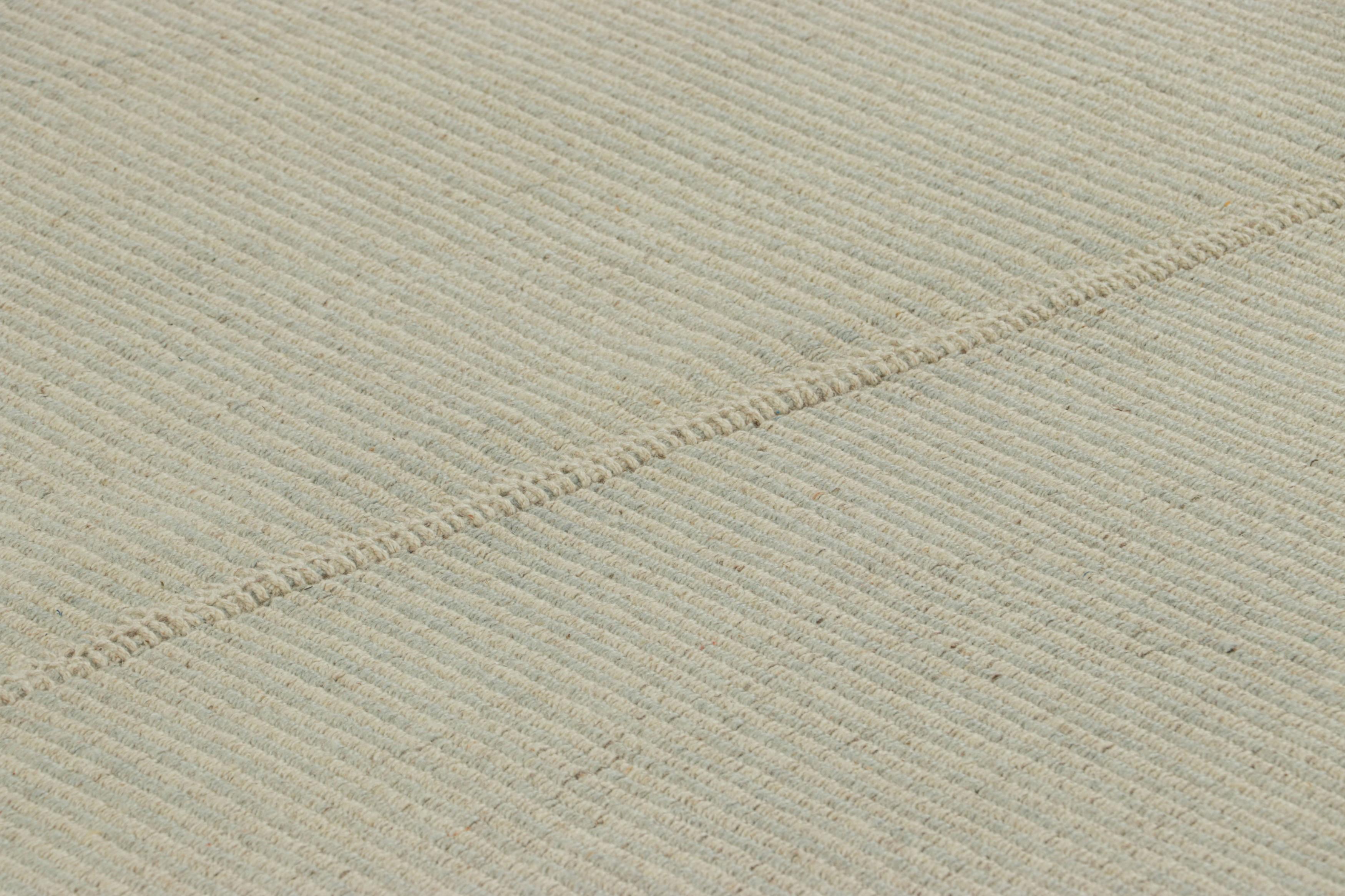 Dieser 11x13 große zeitgenössische Kelim aus handgewebter Wolle stammt aus einer aufregenden neuen Flachgewebe-Kollektion von Rug & Kilim, die nach Maß gefertigt wird.

Über das Design:

