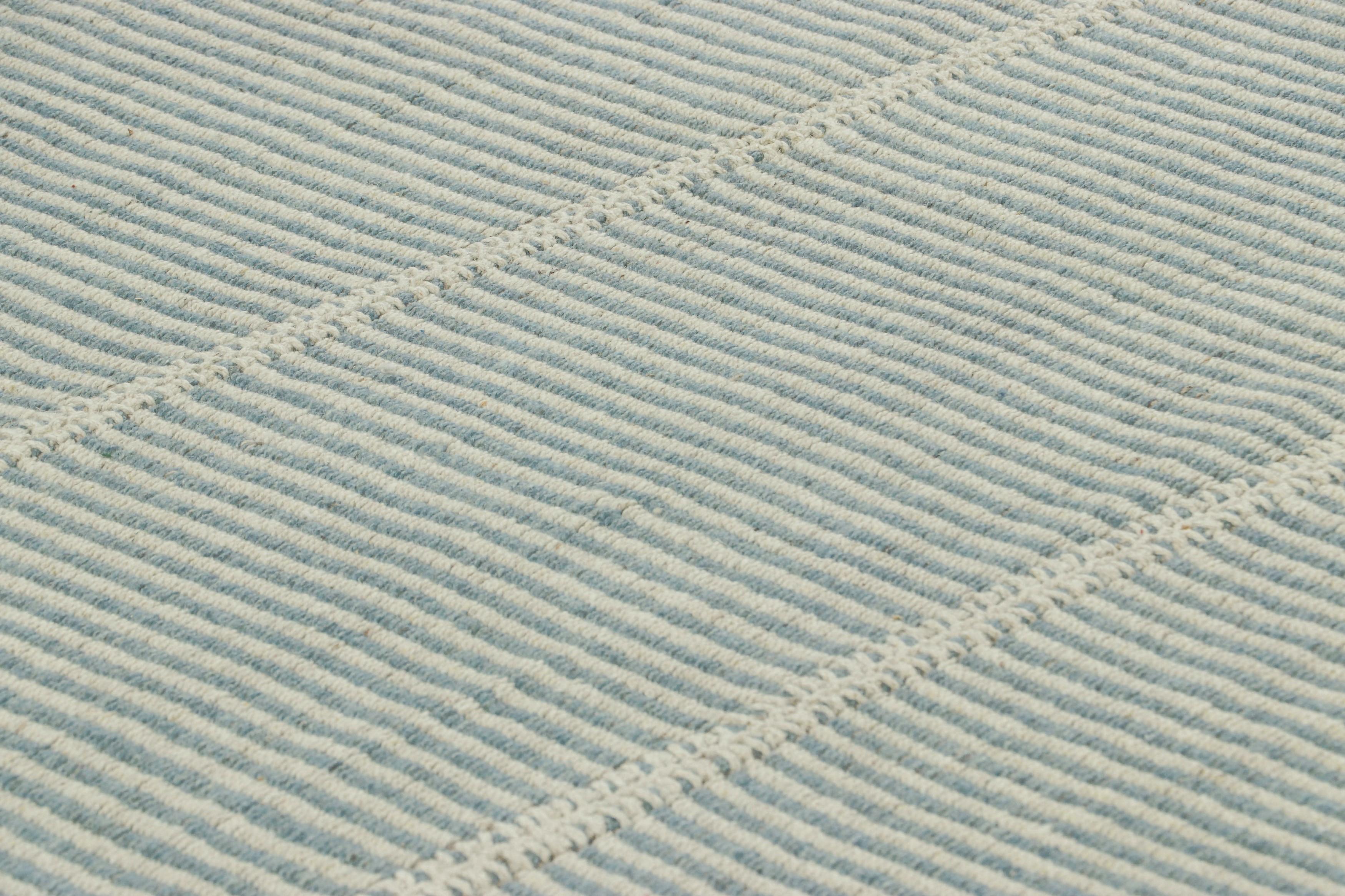 Handwoven in wool, this 8x10 contemporary Kilim is from an exciting new custom-capable flatweave collection by Rug & Kilim.

On the Design:

“Rez Kilim” represents a contemporary homage to Turkish and Persian panel-weaving styles in a textural