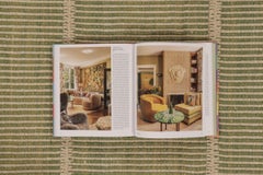 Rug & Kilim’s Contemporary Kilim with Textural Stripes in Beige & Green