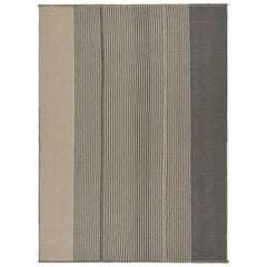 Rug & Kilim's Contemporary Kilim, mit vertikalen Streifen in Beige und Brown