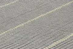 Rug & Kilim’s Contemporary Kilim with White and Charcoal Textural Stripes